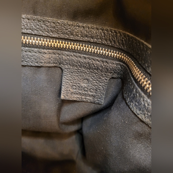 Gucci Black Canvas Stud Bucket Tote Bag - Picture 4 of 6